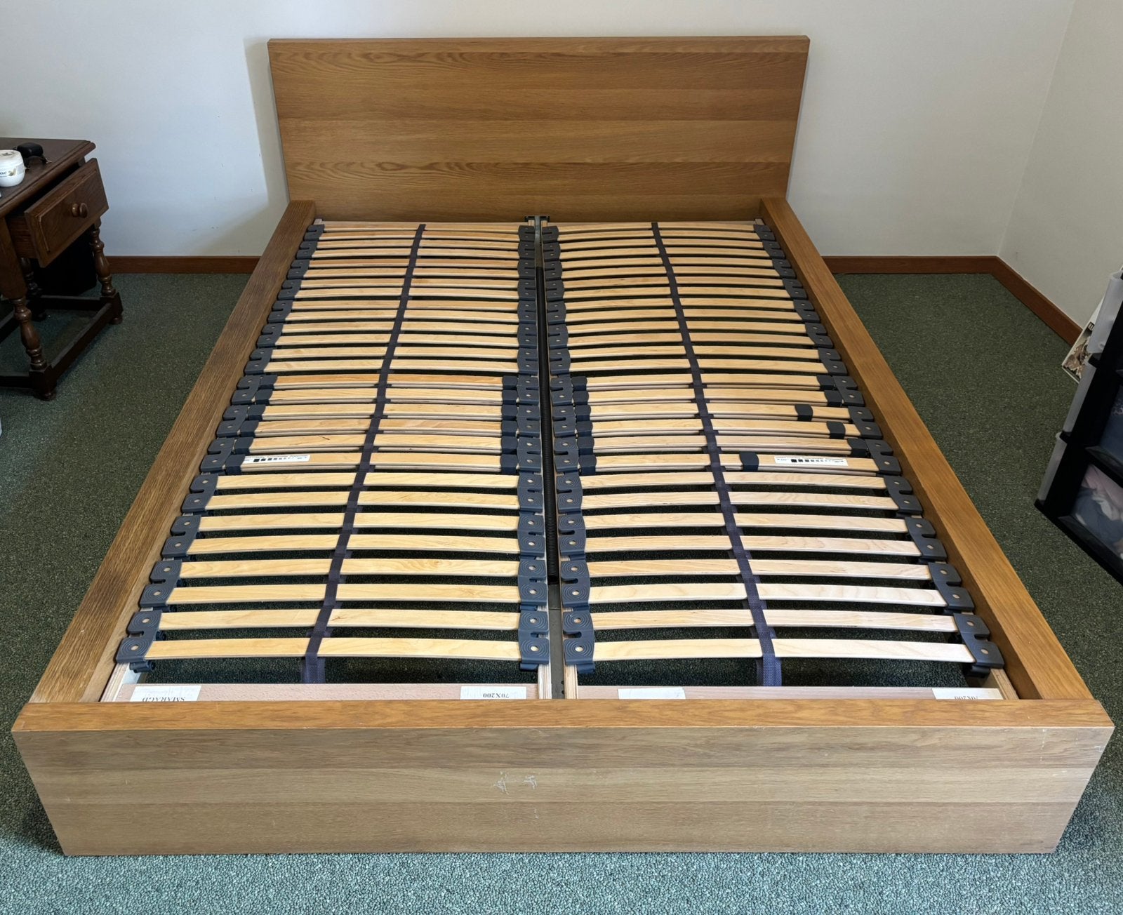 IKEA Bedframe met 2 Lattenbodems, Ophalen, Gebruikt