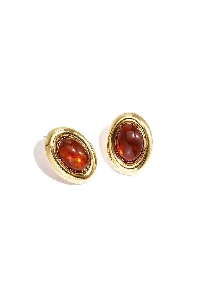 Oorbellen van roestvrij staal in ovale vorm, casual, Handtassen en Accessoires, Ophalen of Verzenden, Nieuw