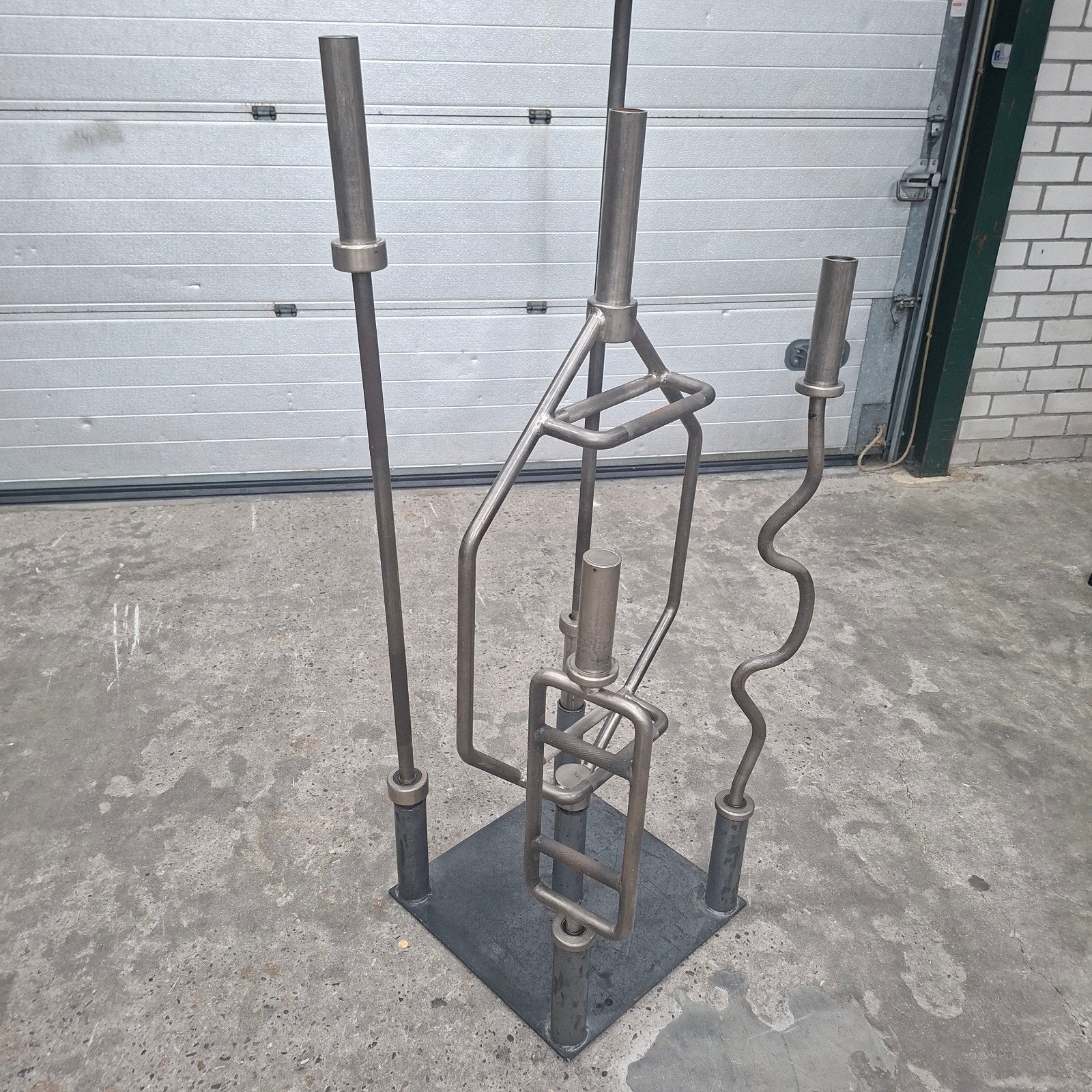 5 Verschillende Olympische Barbells + Barbell Houder, Sport en Fitness, Ophalen, Gebruikt, Benen, Halterset