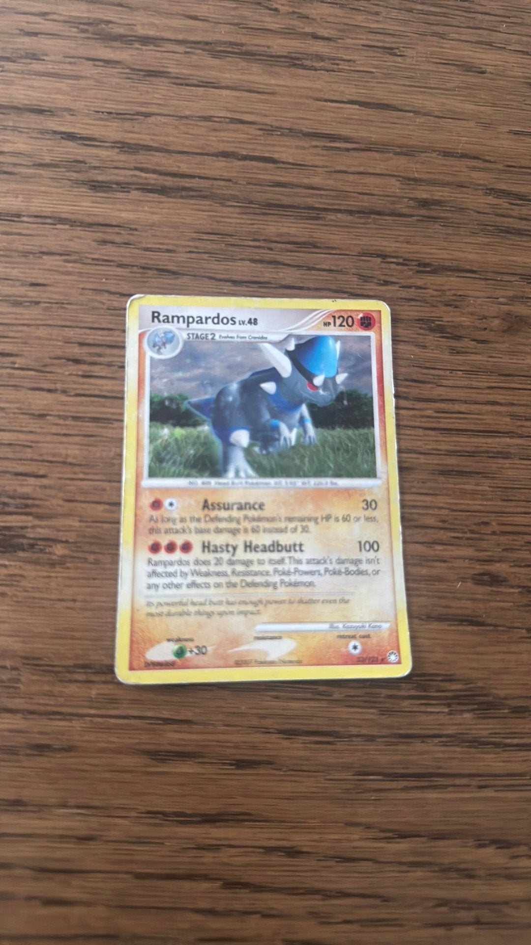Pokemon kaart Rampardos uit 2007, Ophalen, Zo goed als nieuw