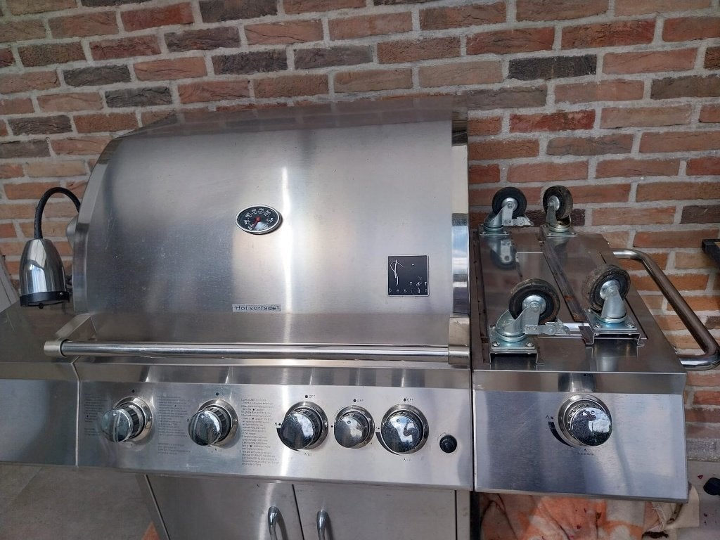 Inox gasbarbecue, Jardin & Terrasse, Barbecues à gaz, Utilisé, Enlèvement