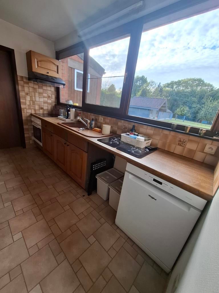 Keuken + toestellen, Huis en Inrichting, Ophalen, Gebruikt, Bruin