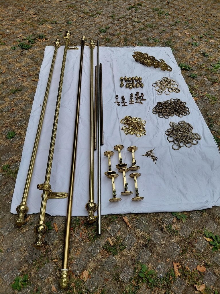 tentures, rideaux, tringle (s) en laiton et accessoires, Maison & Meubles, Enlèvement, Rideau, Métal