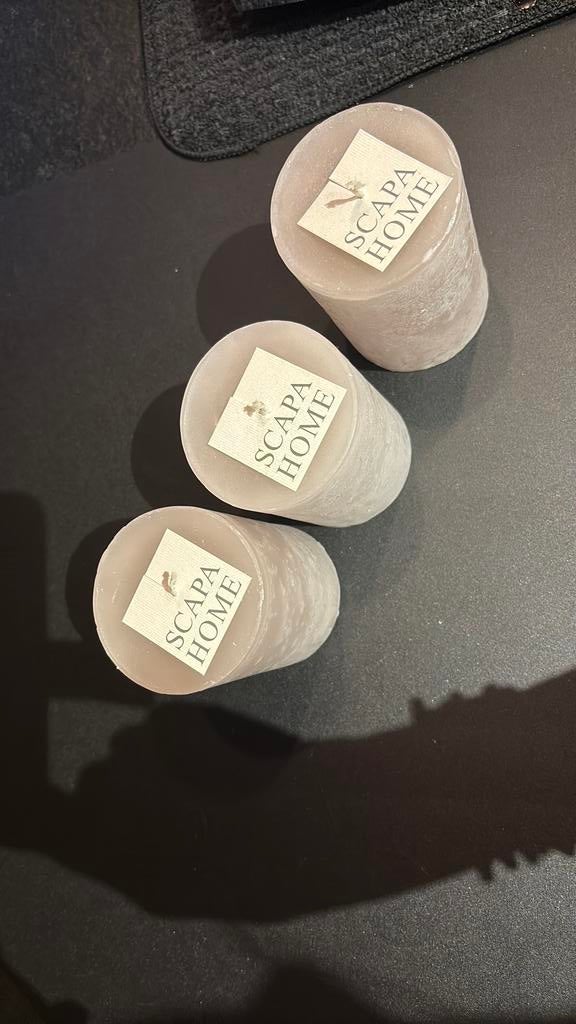 3 Nieuwe Scapa Home roze/ grech kaarsen, Maison & Meubles, Accessoires pour la Maison | Bougeoirs & Bougies, Neuf, Bougie, Enlèvement
