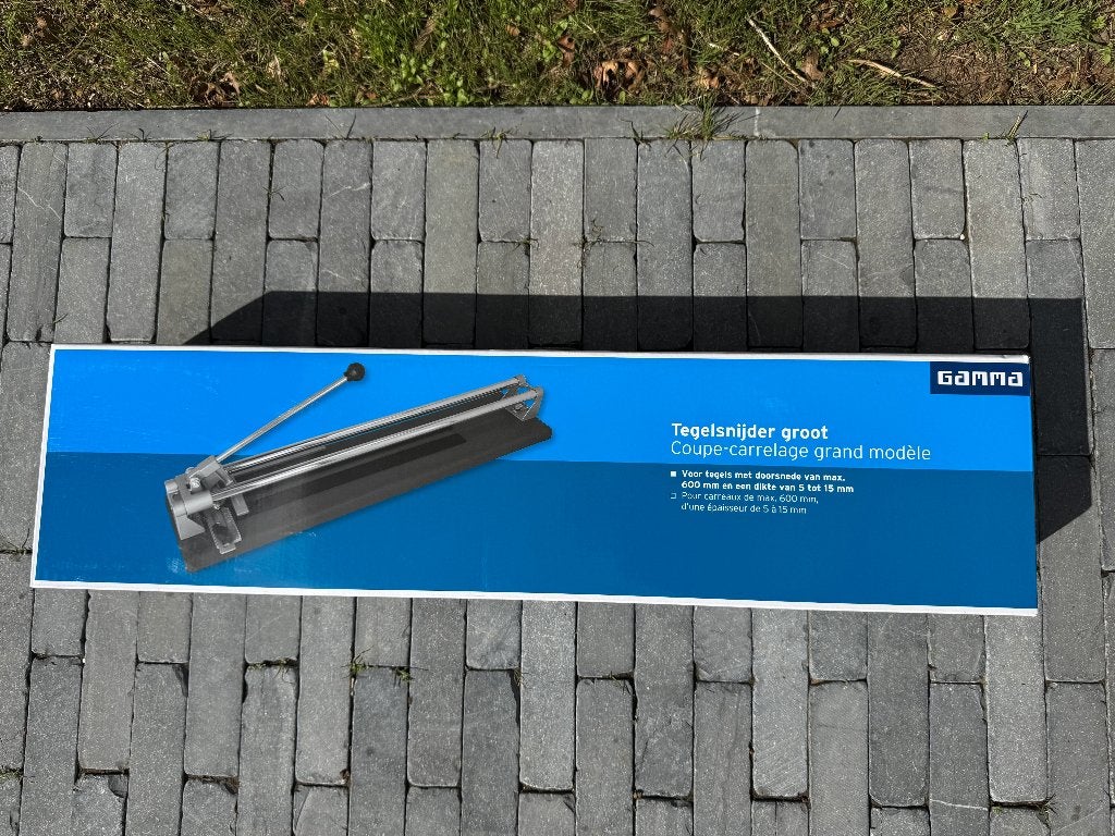 Tegelsnijder GAMMA 600 mm + toebehoren (nieuw), Doe-het-zelf en Bouw, Ophalen of Verzenden, Zo goed als nieuw, Overige typen, Overige merken
