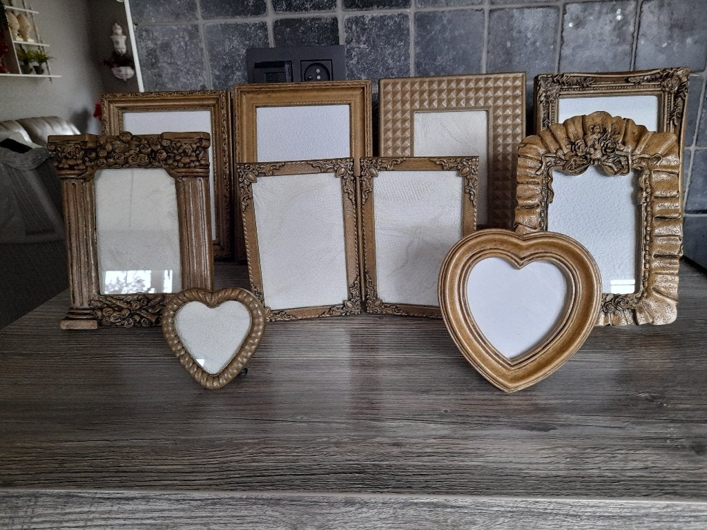 fotokaders goud gepatineerd, Huis en Inrichting, Woonaccessoires | Lijsten, Gebruikt, Ophalen of Verzenden