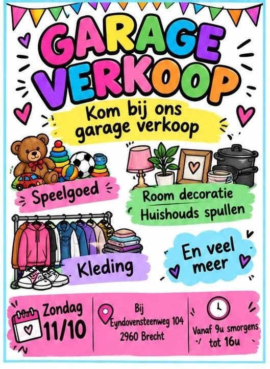 garageverkoop vandaag, Diversen, Ophalen, Gebruikt