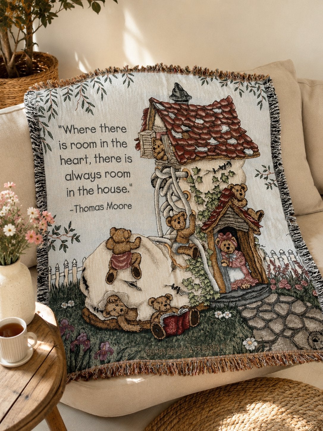 Plaid/couverture tissés Boyds Bears & Friends 130 x 180 cm, Enlèvement ou Envoi