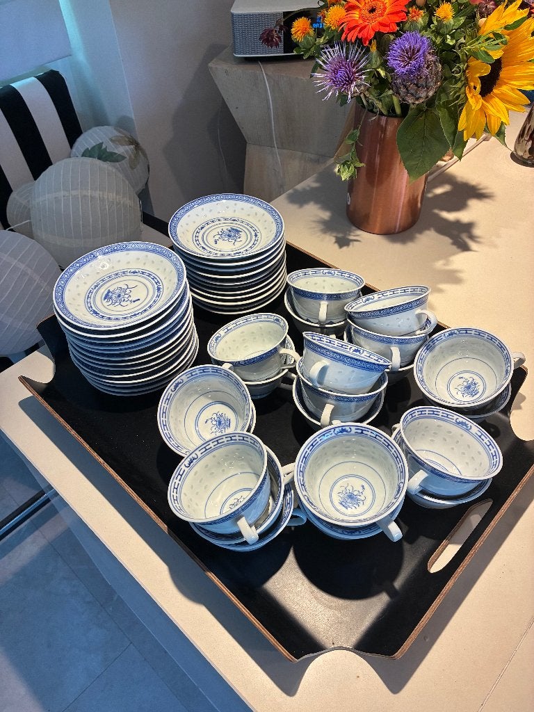 servies 22delig, Huis en Inrichting, Ophalen, Zo goed als nieuw, Delftsblauw, Kop(pen) en/of Schotel(s)