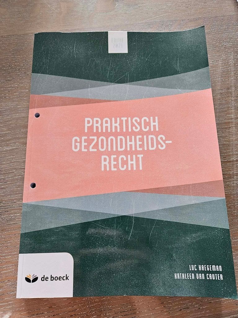Praktisch gezondheidsrecht, Boeken, Ophalen, Zo goed als nieuw, Hogeschool