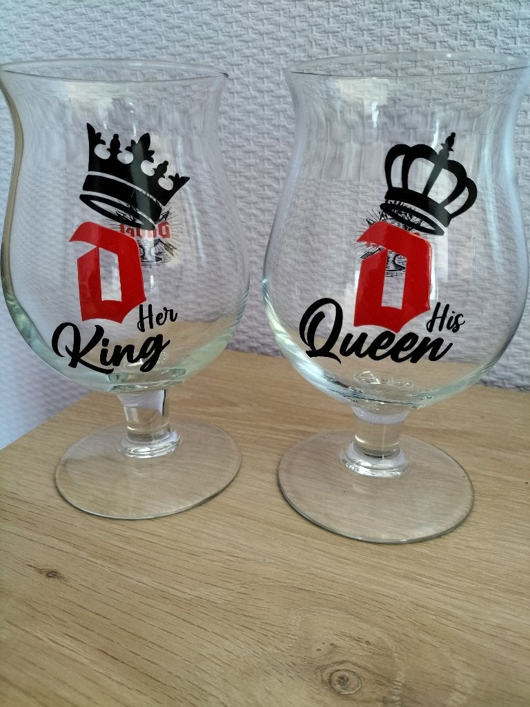Duvelglazen.  Her King en His Queen, Ophalen of Verzenden, Nieuw, Glas of Glazen, Duvel