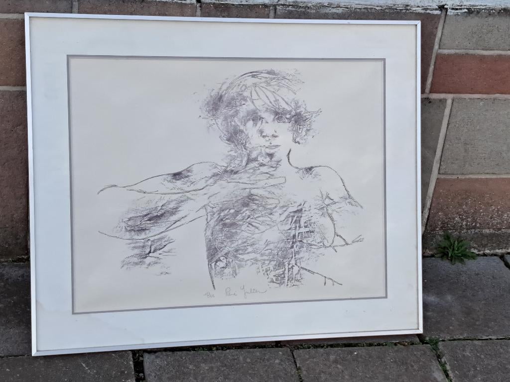 Lithographie signe René Julien, Enlèvement ou Envoi