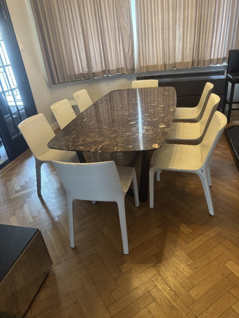 8x Walter Knoll 'Gio' stoelen (np. €1550/stuk), Maison & Meubles, Enlèvement, Blanc, Cuir, Cinq, Six Chaises ou plus