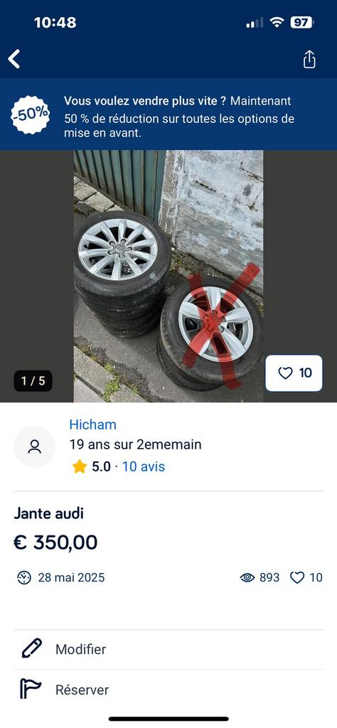 Jante audi, Autos : Pièces & Accessoires, Pneus & Jantes, Enlèvement ou Envoi, Jante(s)