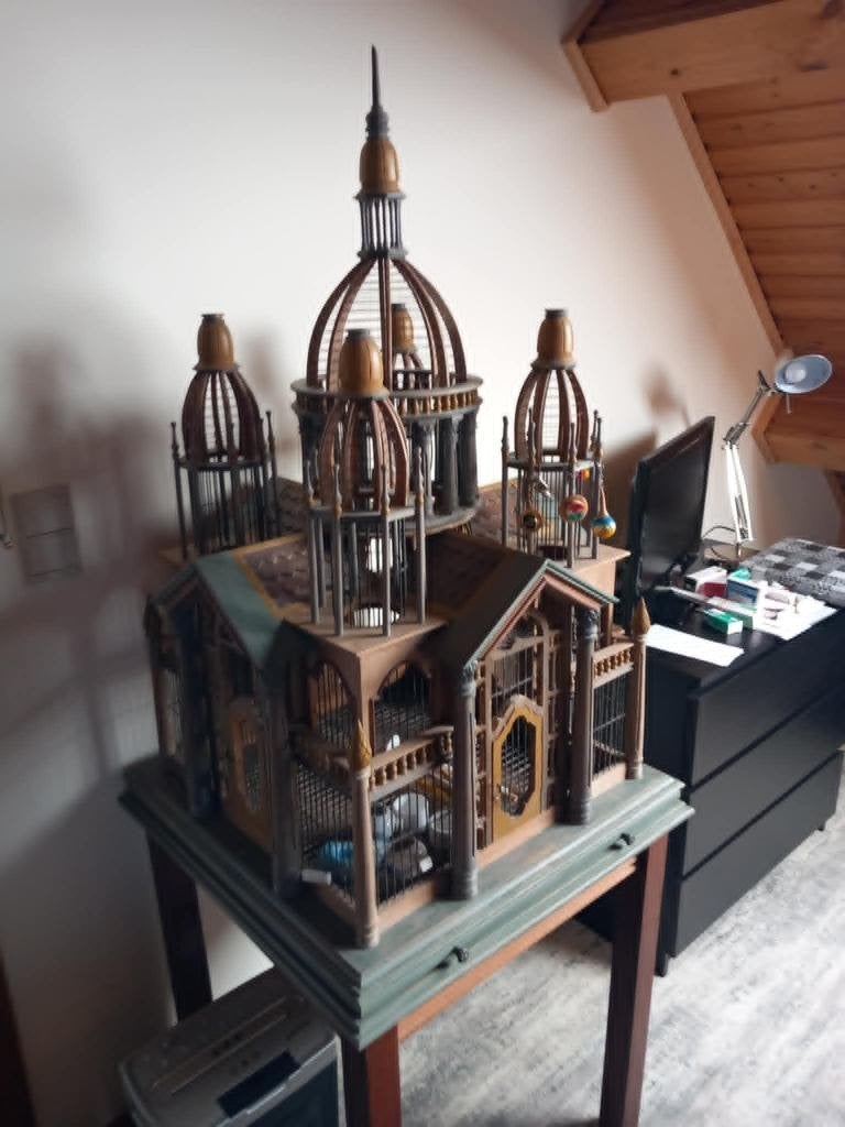 CAGE À OISEAUX SPÉCIALE ET UNIQUE, Enlèvement, Comme neuf, Bois, Cage à oiseaux