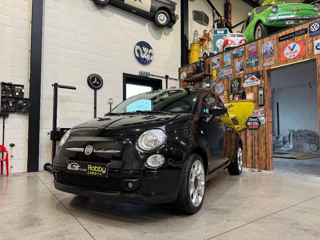 FIAT 500 - 1.4 CC - 101 PK - 58.000 KM- TOPSTAAT -GARANTIE -, Auto's, Fiat, Voorwielaandrijving, 4 zetels, Zwart, 4 cilinders