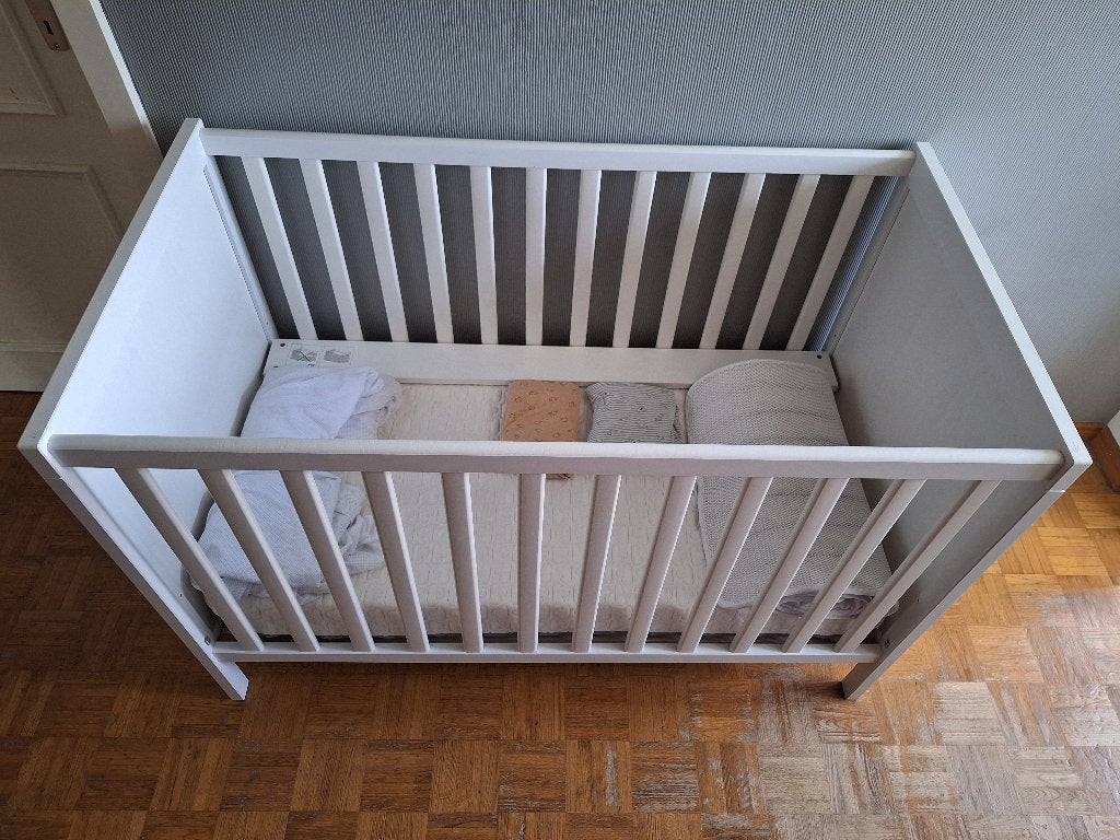 Babybed met Aerosleep matras en accessoires, Gebruikt, Minder dan 140 cm, Minder dan 70 cm, Ophalen