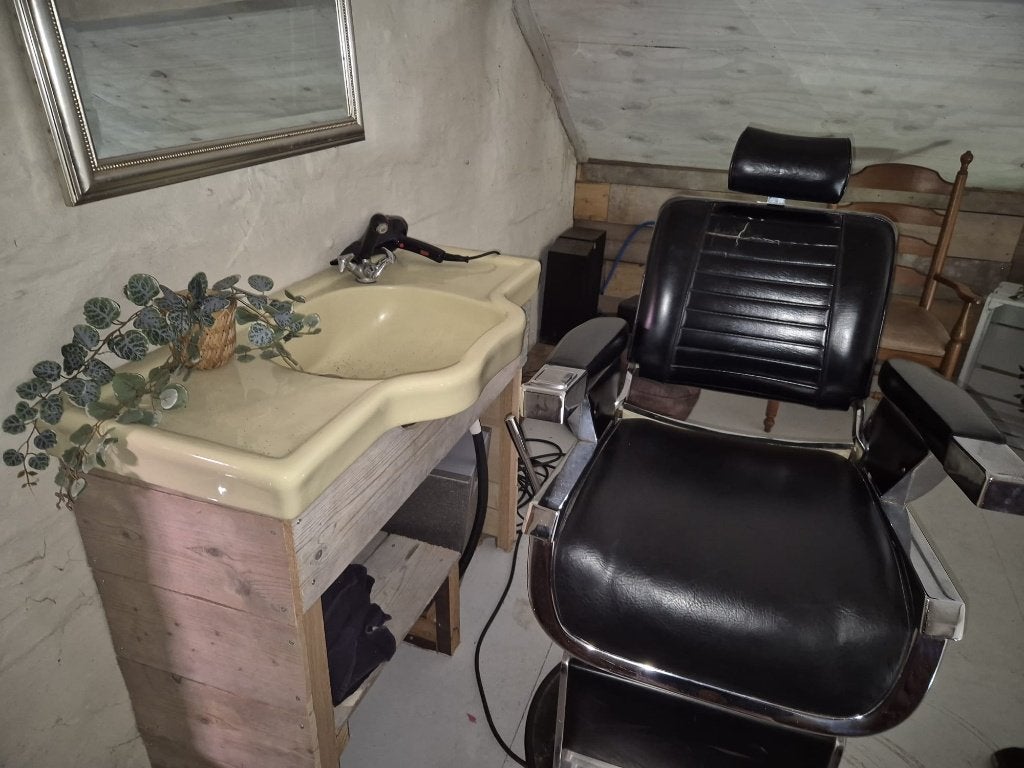 WASBAK VINTAGE creme wit BARBIER, Ophalen, 100 tot 150 cm, Zo goed als nieuw, Minder dan 100 cm