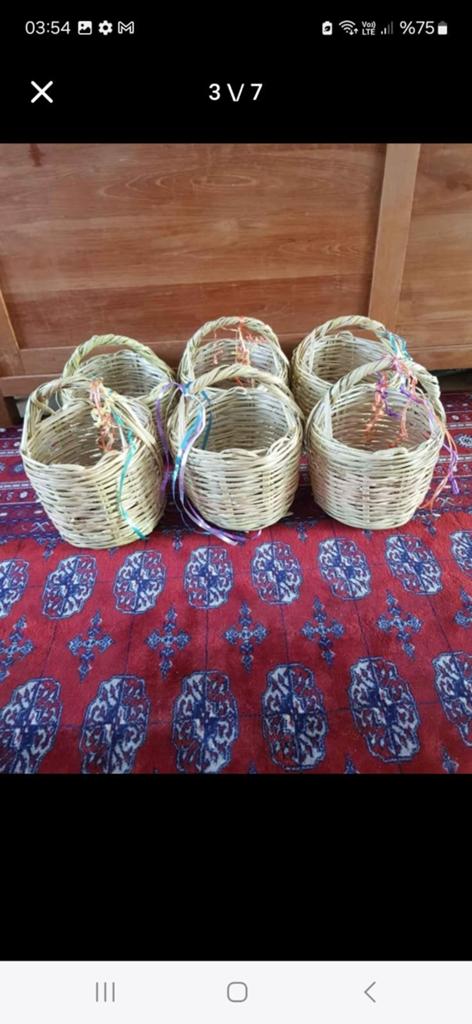 Rieten manden (per stuk voor 5 euro), Huis en Inrichting, Woonaccessoires | Schalen en Manden, Ophalen of Verzenden