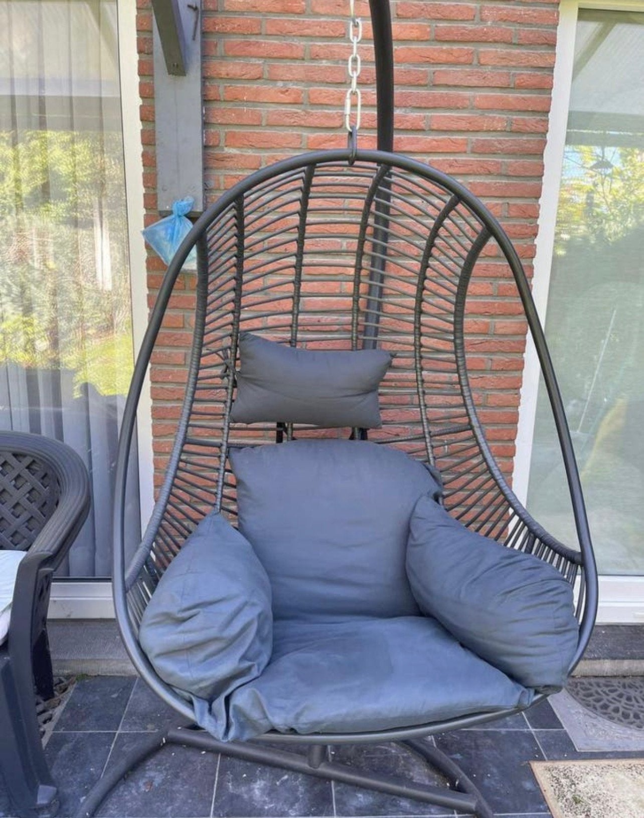 Fauteuil  suspendu de jardin avec coussins, Jardin & Terrasse, Enlèvement, Comme neuf