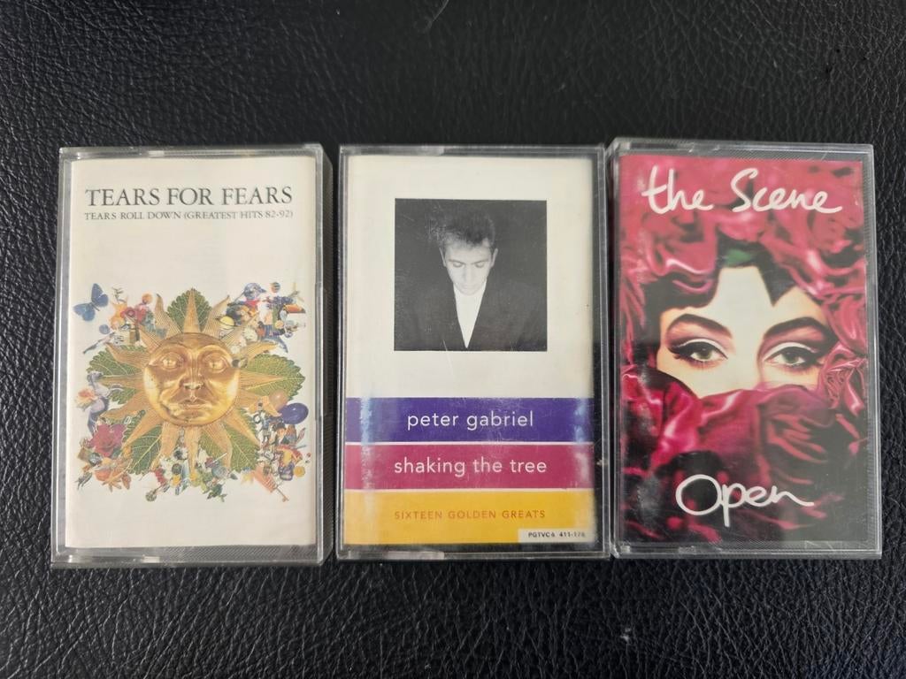 3 muziekcassettes Tears for fears, Peter Gabriël, The Scene, Cd's en Dvd's, Cassettebandjes, Ophalen