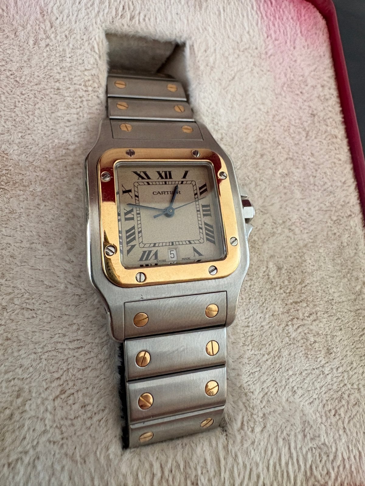 Cartier Santos Galbee staal/goud, Ophalen, Goud, Polshorloge