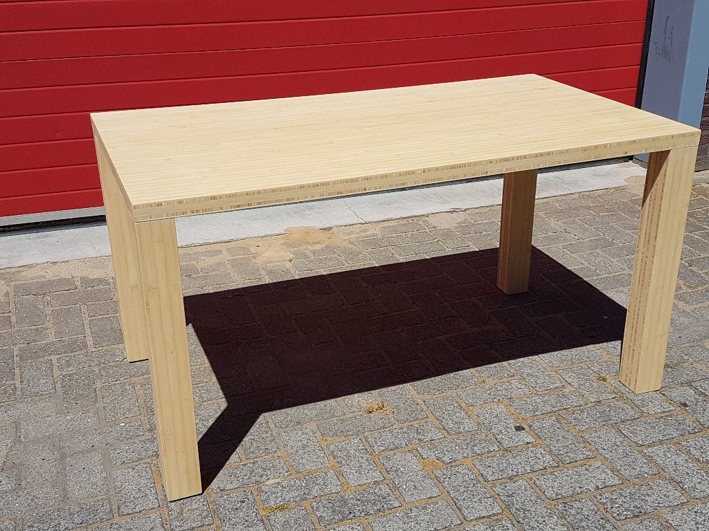 Bamboe eetkamertafel vergadertafel tafel  bartafel op maat., Huis en Inrichting, Ophalen, Nieuw, Rechthoekig, Eikenhout