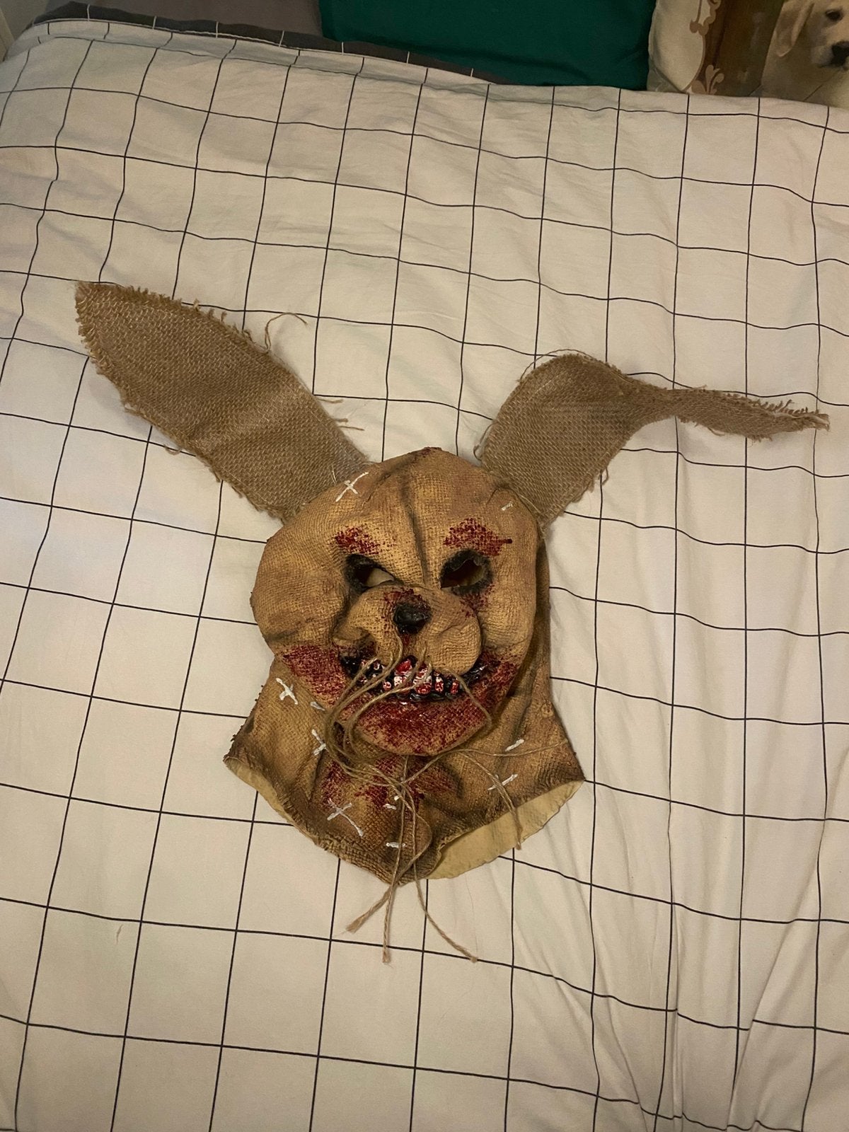 Masque de lapin d'horreur, Hobby & Loisirs créatifs, Enlèvement ou Envoi, Comme neuf, Article de fête