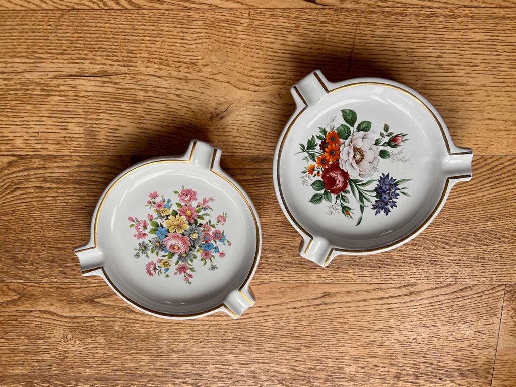 Retro duo kommetjes porcelaine Bruxelles hapjes tapas, Antiek en Kunst, Ophalen of Verzenden
