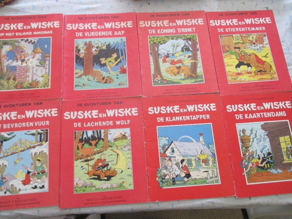 Suske en Wiske strips in rood/blauwdruk, Enlèvement ou Envoi, Utilisé
