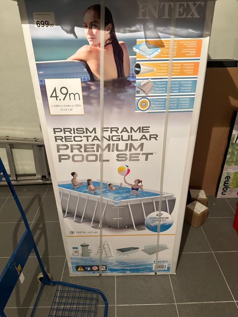 Piscine Intex Prism Frame Premium Pool Set 4,9x2,44x1,07, Jardin & Terrasse, Enlèvement, Comme neuf