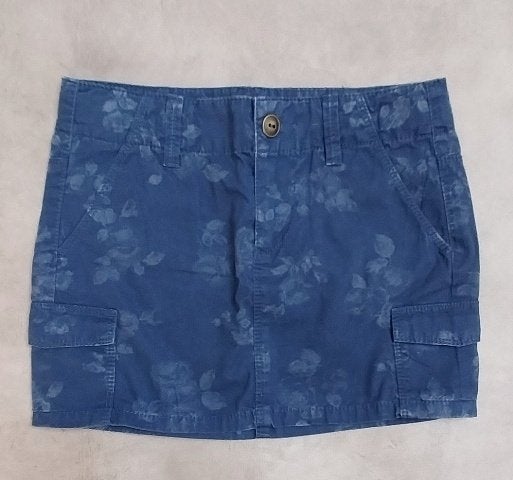 Donkerblauw rokje met bloemenprint – Benetton – 7-8 jaar, Kinderen en Baby's, Meisje, Ophalen of Verzenden, Zo goed als nieuw