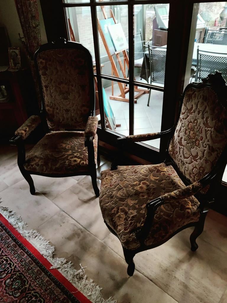 Twee antieke fauteuils, Doe-het-zelf en Bouw, Ophalen
