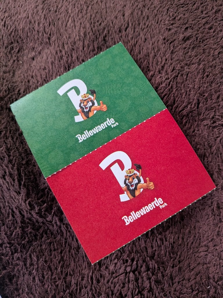 4 Tickets  Bellwaerde park + 1  Parking ticket, Tickets en Kaartjes, Recreatie | Pretparken en Attractieparken, Drie personen of meer