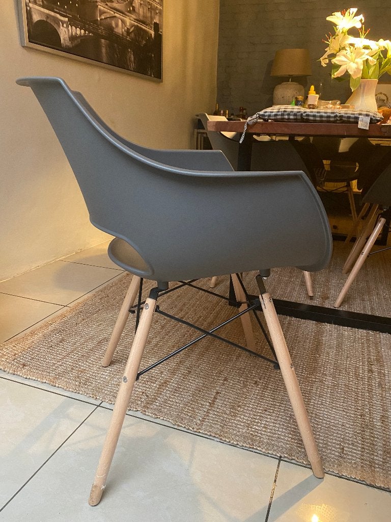 lot de 6 chaises pour salle à manger, Maison & Meubles, Bois, Gris, Comme neuf, Enlèvement