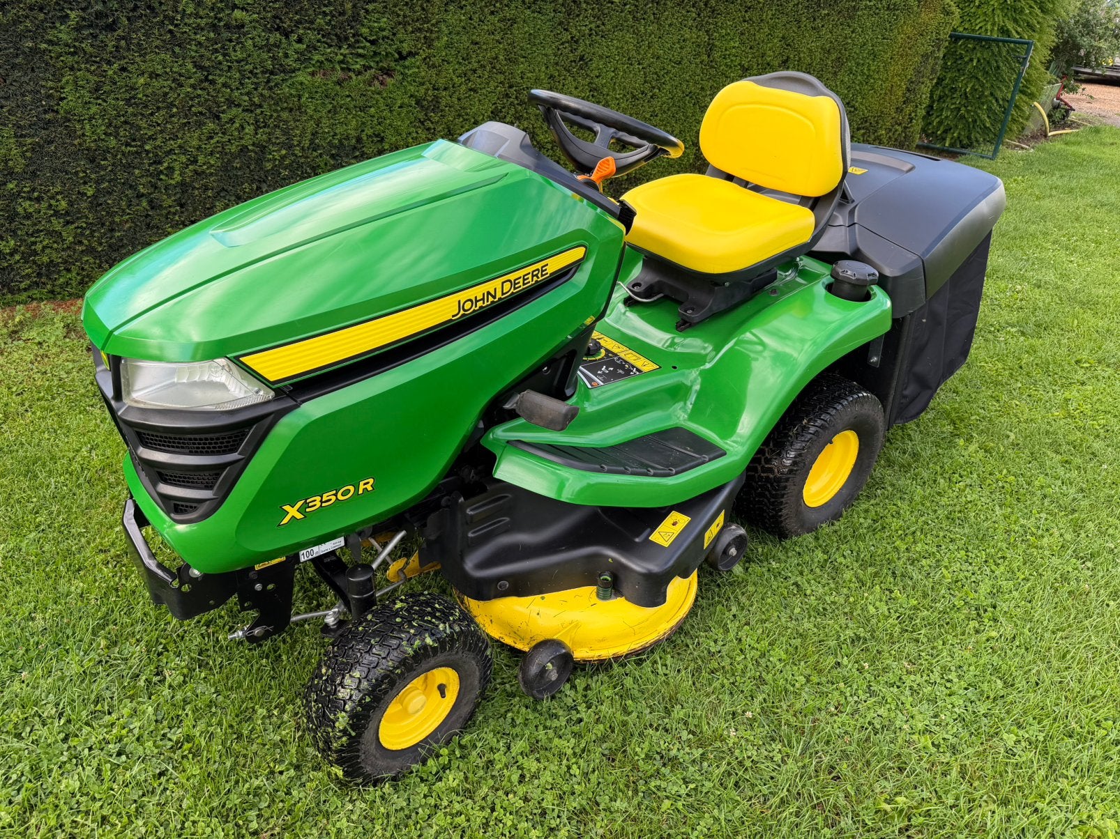 Nette john deere X350R met opvangbak, Tuin en Terras, Ophalen, Zo goed als nieuw, Opvangbak
