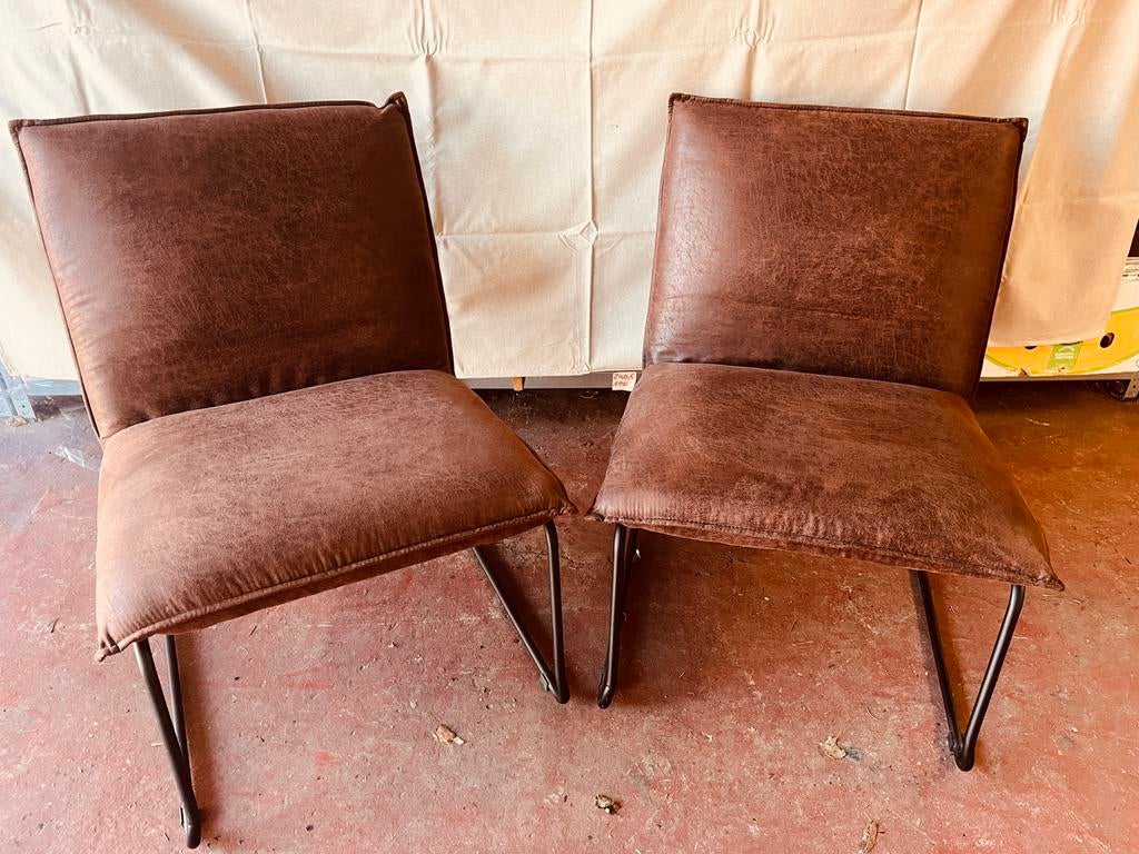 loungestoelen in perfecte staat 2 stuks nubuck leder, Enlèvement, Comme neuf