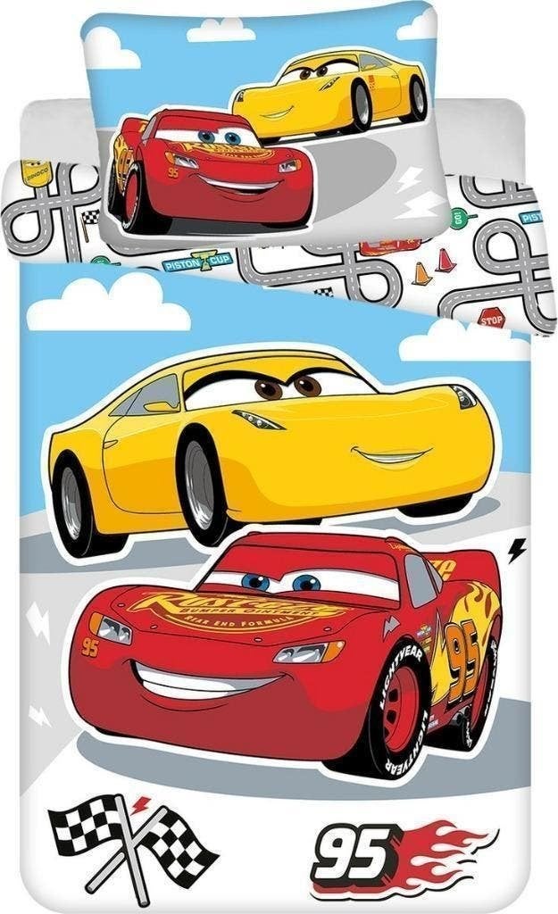 Disney Cars Baby / Peuter Dekbedovertrek 100 x 135 cm, Kinderen en Baby's, Meerkleurig, Dekbedovertrek, Nieuw, Ophalen of Verzenden