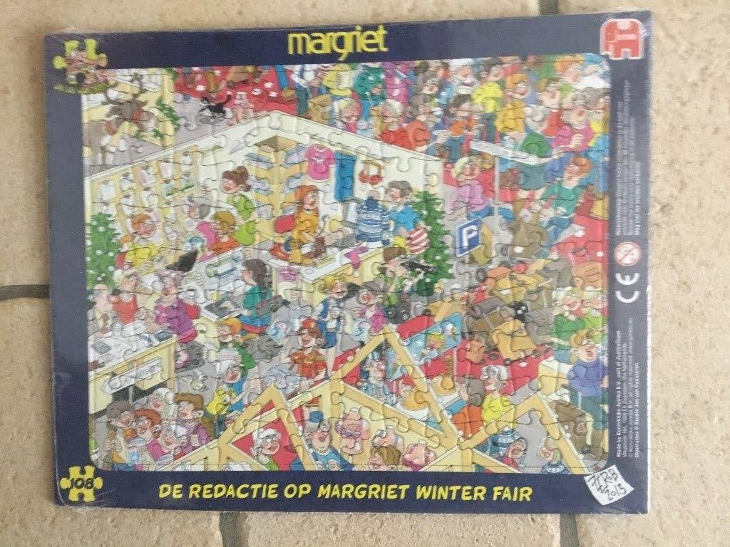 Puzzel Jumbo 108 Jan Van Haasteren margriet winterfair, Ophalen of Verzenden, Minder dan 500 stukjes, Nieuw, Legpuzzel