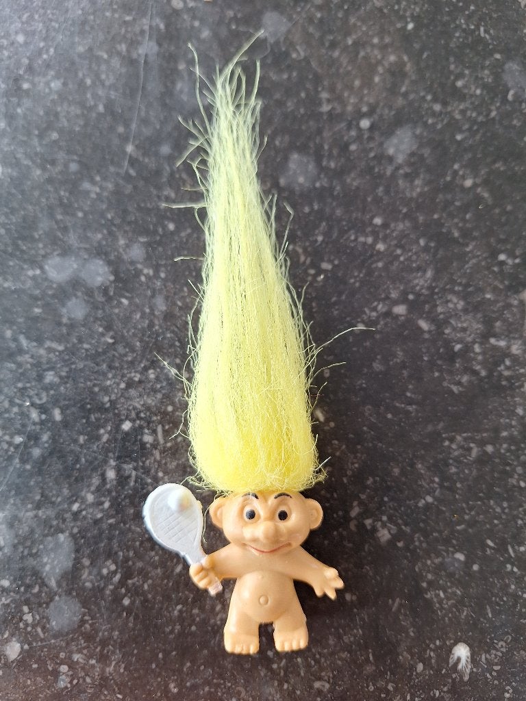 Vintage Mini Tennis-Trol met Geel Haar, Verzamelen, Ophalen, Zo goed als nieuw