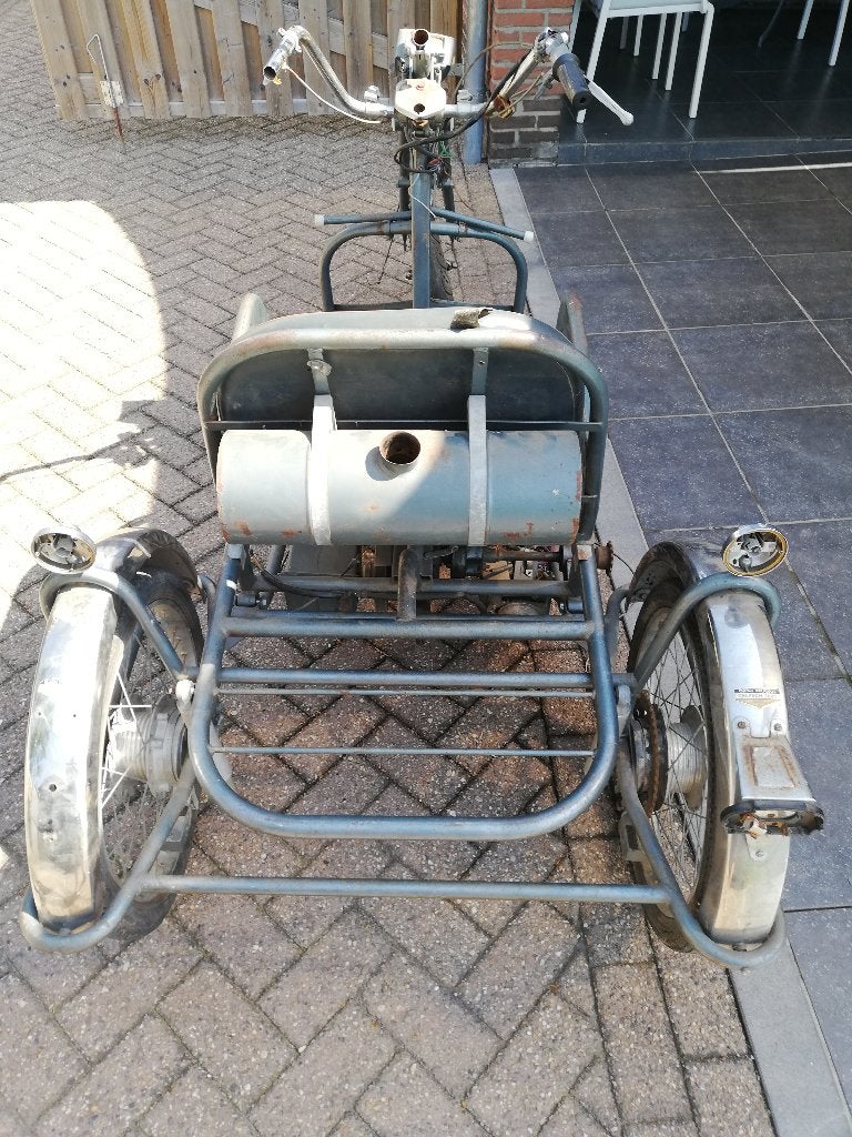 Tricycle driewielbrommer 50cc 1972 oldtimer, Fietsen en Brommers, Fietsen | Driewielers, Gebruikt, Verstelbare zitting, Trommelrem