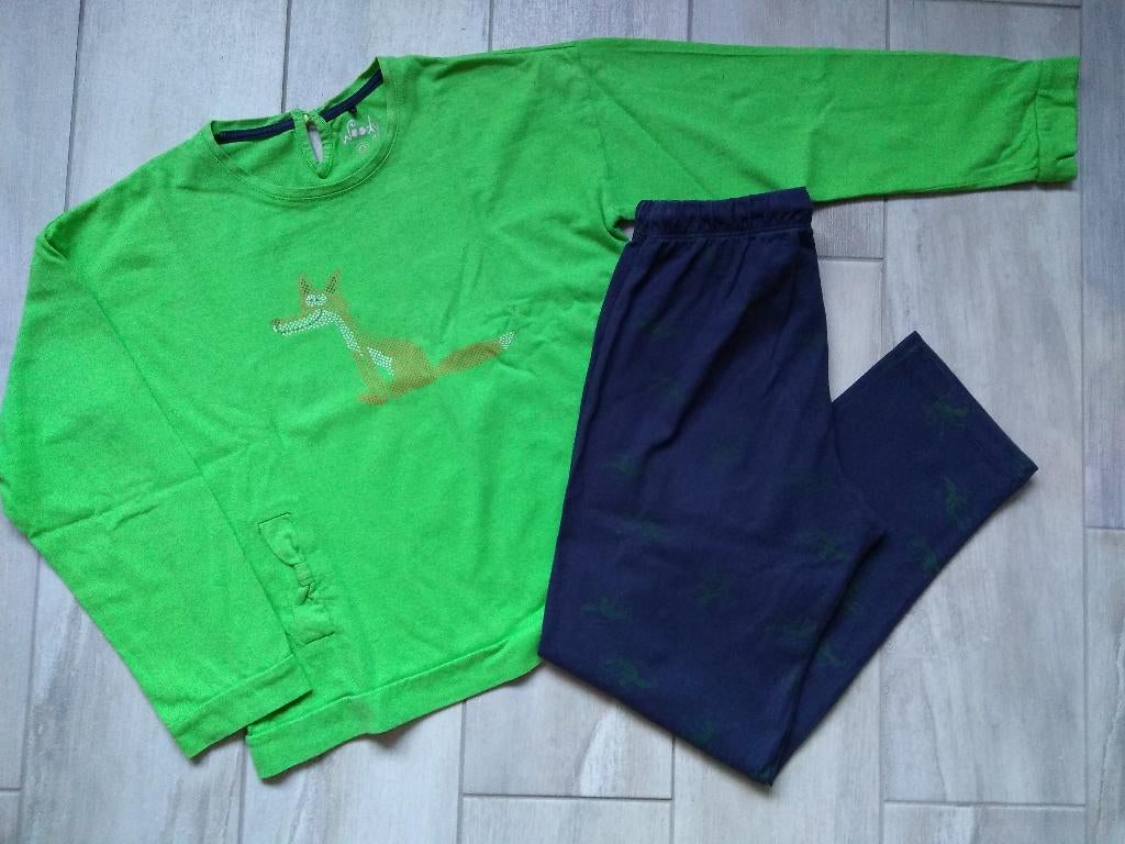 ✿ M128 - Woody pyjama's thema vos, Kinderen en Baby's, Kinderkleding | Maat 128, Gebruikt, Meisje, Nacht- of Onderkleding, Ophalen of Verzenden