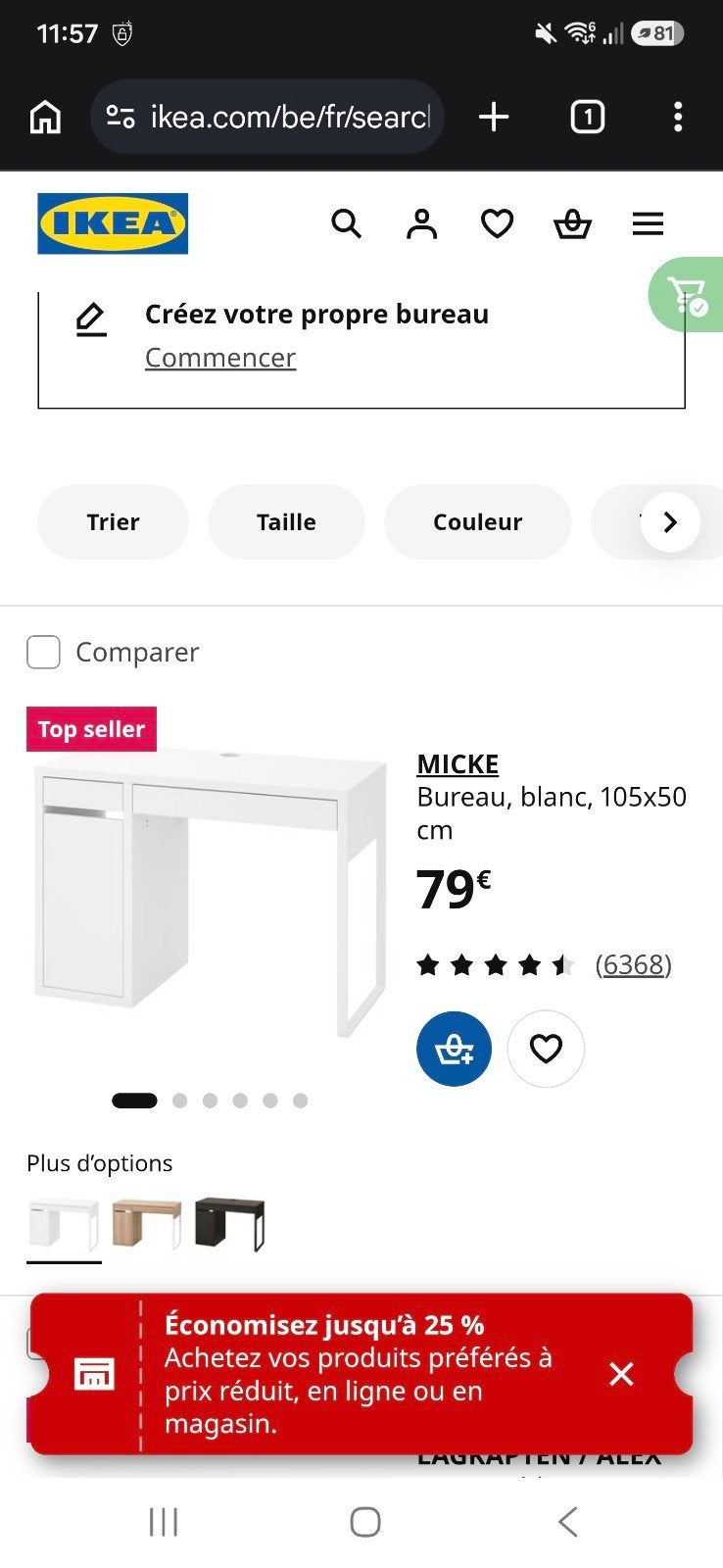 bureau, Maison & Meubles, Tables | Coiffeuses, Enlèvement
