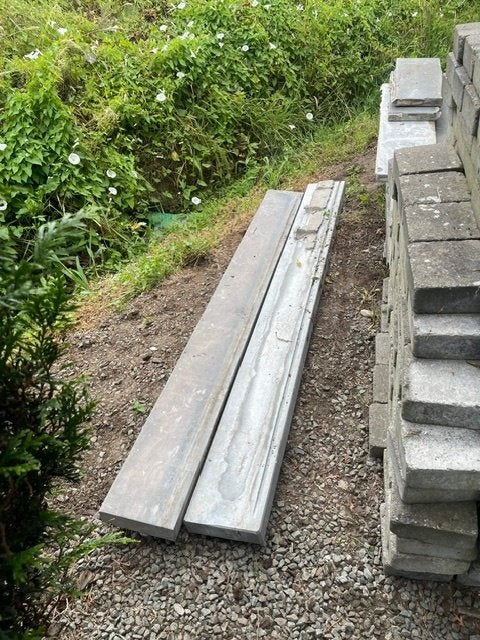 2 arduinen raamdorpels 175  18  5 cm – goede staat, Jardin & Terrasse, Pavé & Dalles, Utilisé, Autres types, Pierre naturelle