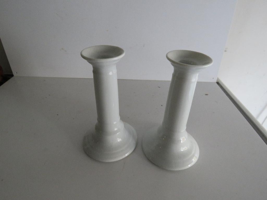 Lot de 2 bougeoirs en porcelaine Limoges, Enlèvement ou Envoi