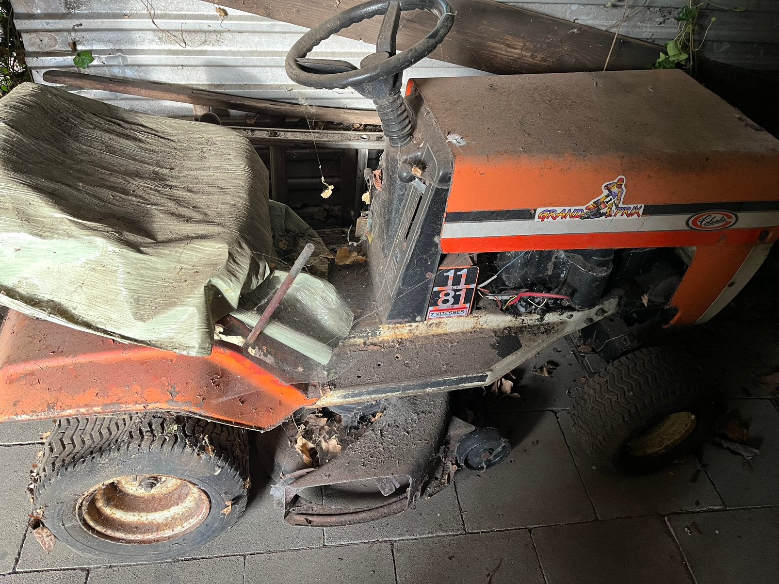Columbia Grand Prix Zitmaaier 11CV 81cm Barn Find Project, Ophalen, Zo goed als nieuw, Versnellingen