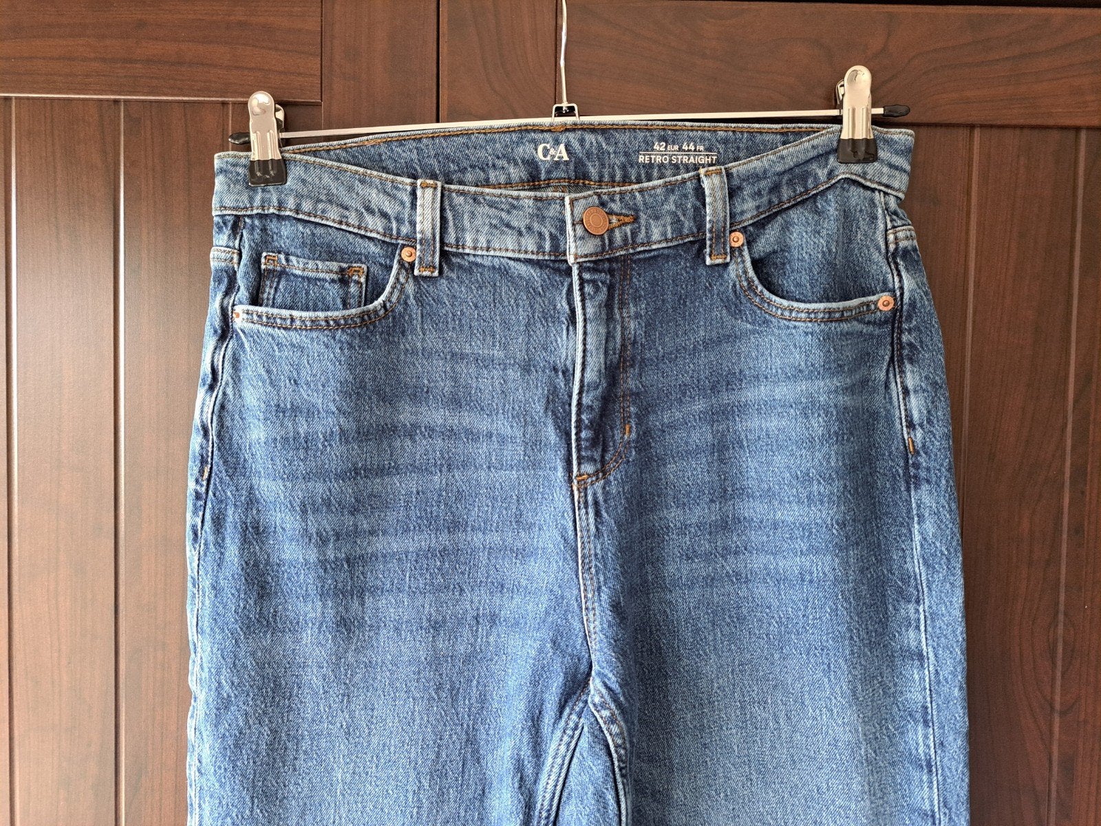 Jeansbroek van C&A in maat 42, W33 - W36 (confectie 42/44), Verzenden, Blauw, Gedragen
