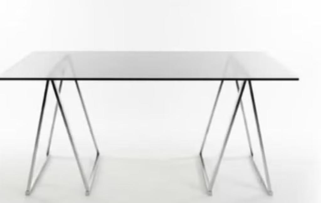 Vintage Mid-Century Design Bureau, Huis en Inrichting, Bureaus, Vintage, Ophalen, Gebruikt, Glas