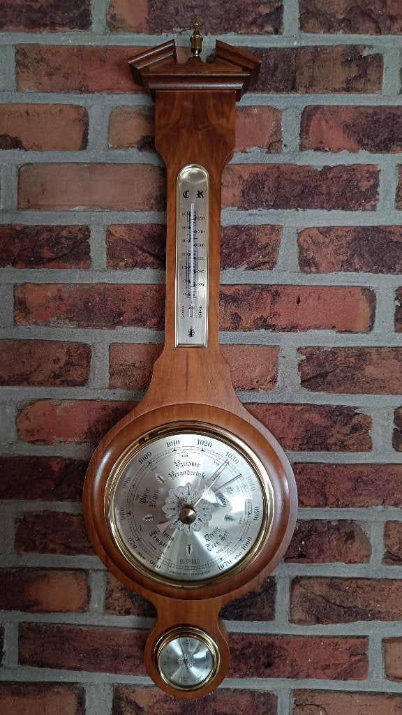 Vintage barometer/weerstation, Audio, Tv en Foto, Weerstations en Barometers, Ophalen, Barometer
