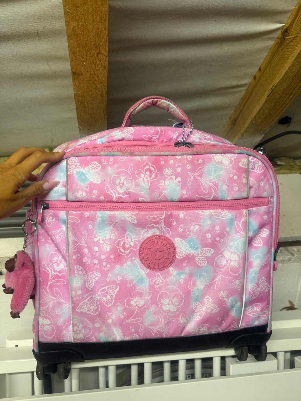 Cartable a roulette kipling, Bijoux, Sacs & Beauté, Sacs | Cartables, Enlèvement ou Envoi, Comme neuf, Bleu